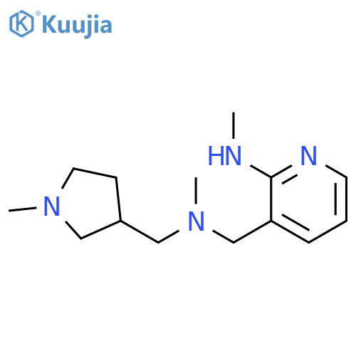N-methyl-3-({methyl(1-methylpyrrolidin-3-yl)methylamino}methyl)pyridin-2-amine structure
