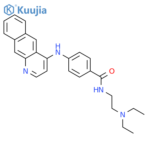 4-(benzo[g]quinolin-4-ylamino)-N-[2-(diethylamino)ethyl]benzamide structure