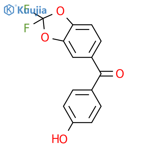 Methanone, (2,2-difluoro-1,3-benzodioxol-5-yl)(4-hydroxyphenyl)- structure
