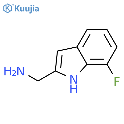 (7-Fluoro-1H-indol-2-yl)methanamine structure