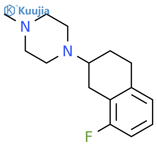 1-(8-fluoro-1,2,3,4-tetrahydro-2-naphthalenyl)-4-methyl-Piperazine structure