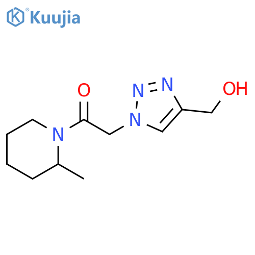 2-[4-(hydroxymethyl)-1H-1,2,3-triazol-1-yl]-1-(2-methylpiperidin-1-yl)ethan-1-one structure