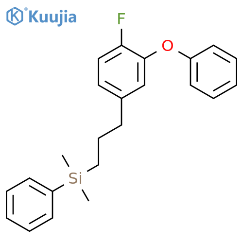 Silane, [3-(4-fluoro-3-phenoxyphenyl)propyl]dimethylphenyl- structure