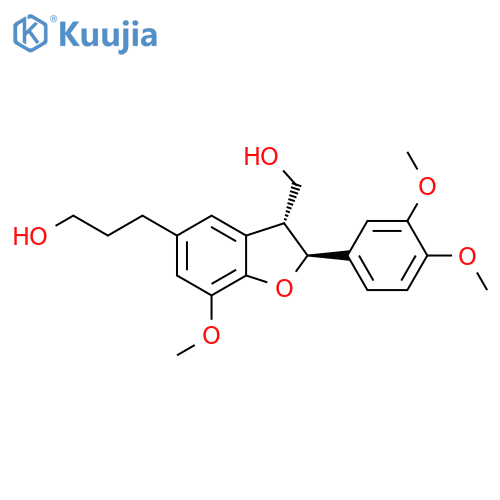 5-Benzofuranpropanol,2-(3,4-dimethoxyphenyl)-2,3-dihydro-3-(hydroxymethyl)-7-methoxy-, (2S,3R)- structure