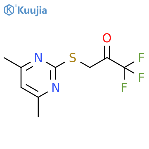 2-Propanone,3-[(4,6-dimethyl-2-pyrimidinyl)thio]-1,1,1-trifluoro- structure