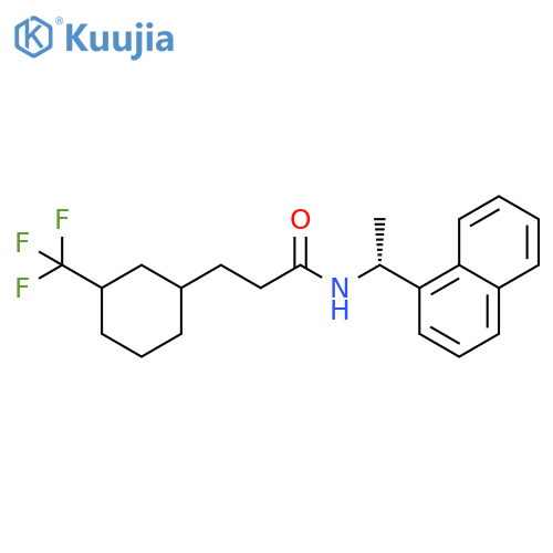 N-(1R)-1-(1-Naphthalenyl)ethyl-3-(trifluoromethyl)cyclohexanepropanamide structure