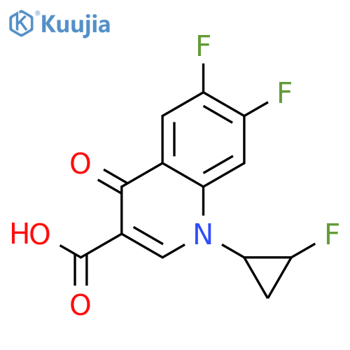 6,7-Difluoro-1-[(1S,2S)-2-fluorocyclopropyl]-4-oxo-1,4-dihydroquinoline-3-carboxylic acid structure