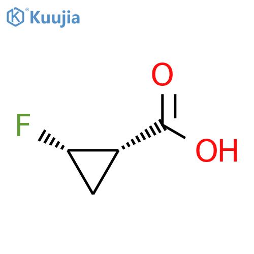 (1S,2S)-2-fluorocyclopropane-1-carboxylic acid structure