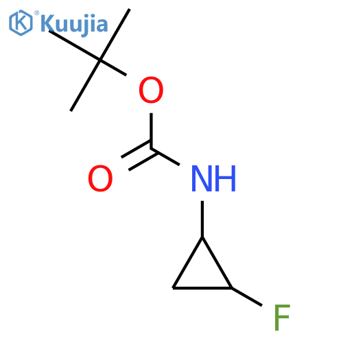 tert-butyl N-[(1R,2S)-2-fluorocyclopropyl]carbamate structure