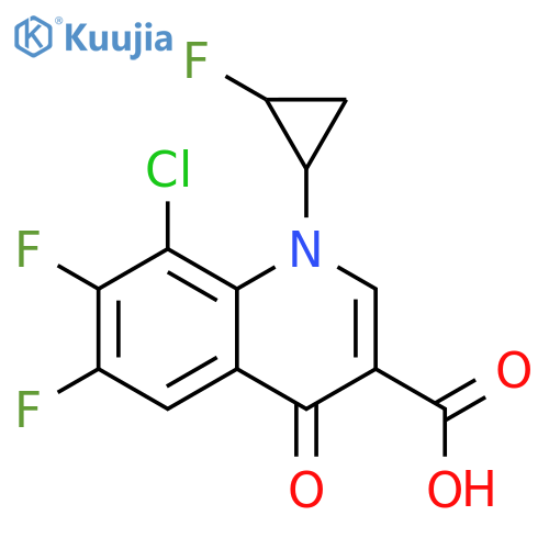 8-Chloro-6,7-difluoro-1-(1S,2R)-2-fluorocyclopropyl-1,4-dihydro-4-oxo-3-quinolinecarboxylic Acid structure