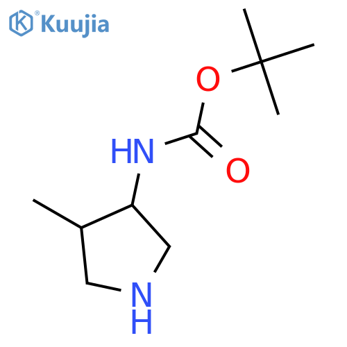 tert-butyl N-[(3R,4R)-4-methylpyrrolidin-3-yl]carbamate structure