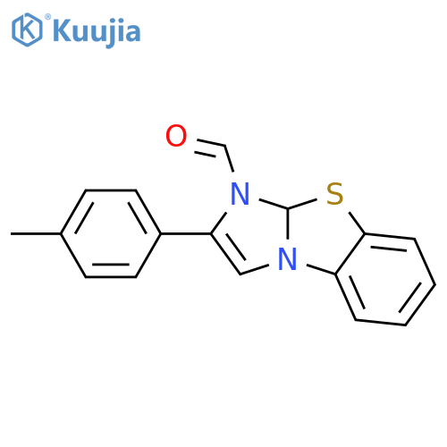 2-p-Tolyl-benzo[d]imidazo[2,1-b]thiazole-3-carboxaldehyde structure