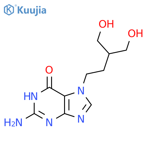2-Amino-1,7-dihydro-7-4-hydroxy-3-(hydroxymethyl)butyl-6H-purin-6-one structure