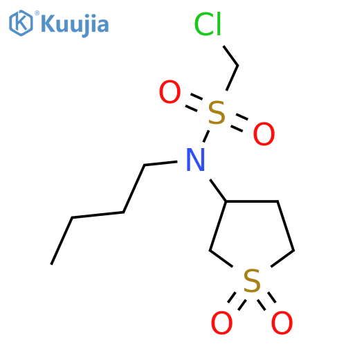 n-Butyl-1-chloro-n-(1,1-dioxidotetrahydrothiophen-3-yl)methanesulfonamide structure
