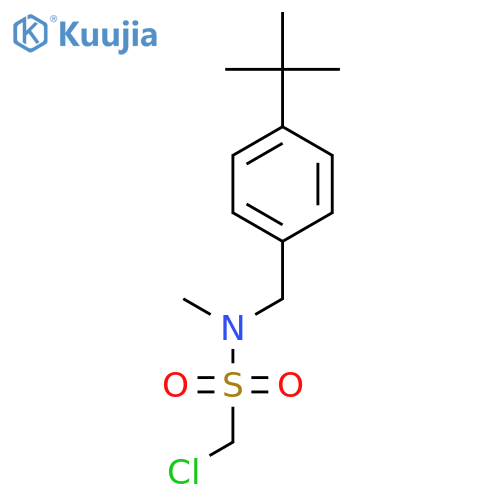 N-[(4-tert-butylphenyl)methyl]-1-chloro-N-methylmethanesulfonamide structure