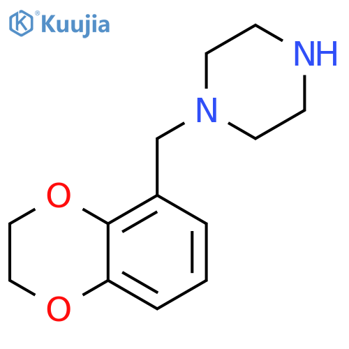 1-(2,3-dihydro-1,4-benzodioxin-5-yl)methylpiperazine structure