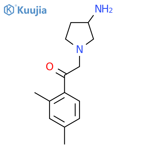 2-(3-Aminopyrrolidin-1-yl)-1-(2,4-dimethylphenyl)ethan-1-one structure