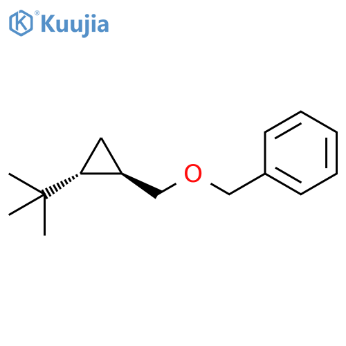 Benzene, [[[2-(1,1-dimethylethyl)cyclopropyl]methoxy]methyl]-, trans- structure
