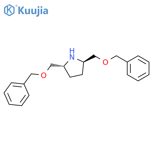 PYRROLIDINE, 2,5-BIS[(PHENYLMETHOXY)METHYL]-, (2R-TRANS)- structure
