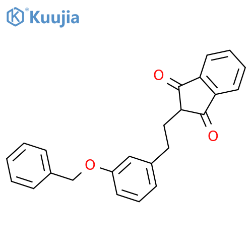 1H-Indene-1,3(2H)-dione, 2-[2-[3-(phenylmethoxy)phenyl]ethyl]- structure
