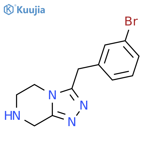3-(3-bromophenyl)methyl-5H,6H,7H,8H-1,2,4triazolo4,3-apyrazine structure