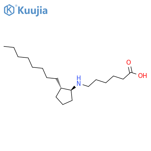 Hexanoic acid, 6-((2-octylcyclopentyl)amino)-, (1S-trans)- structure