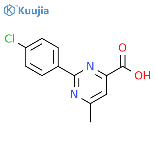2-(4-chlorophenyl)-6-methylpyrimidine-4-carboxylic acid structure