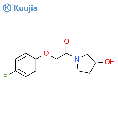 2-(4-fluorophenoxy)-1-(3-hydroxypyrrolidin-1-yl)ethan-1-one structure