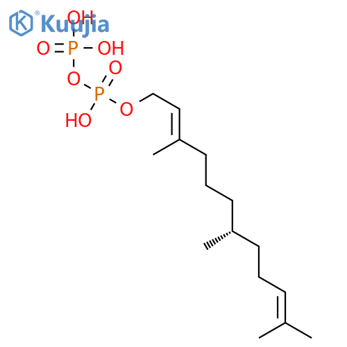 Diphosphoric acid,mono(3,7,11-trimethyl-2,10-dodecadienyl) ester, [R-(E)]- (9CI) structure