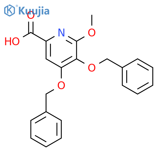 2-Pyridinecarboxylic acid, 6-methoxy-4,5-bis(phenylmethoxy)- structure