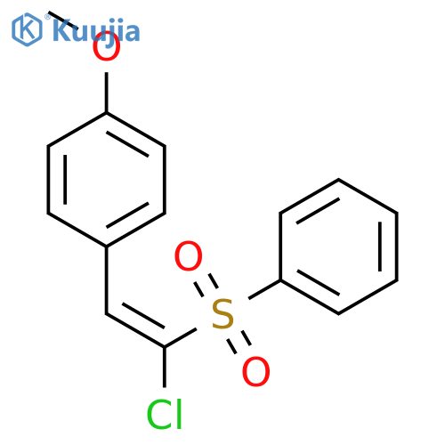 Benzene, 1-[(1E)-2-chloro-2-(phenylsulfonyl)ethenyl]-4-methoxy- structure