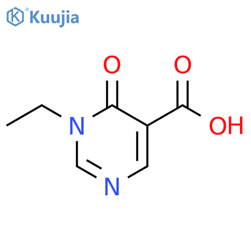 1-ethyl-6-oxo-1,6-dihydropyrimidine-5-carboxylic acid structure