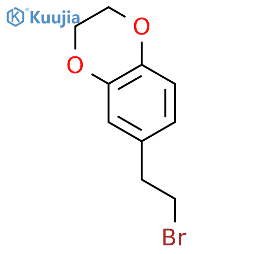 6-(2-bromoethyl)-2,3-dihydro-1,4-benzodioxine structure