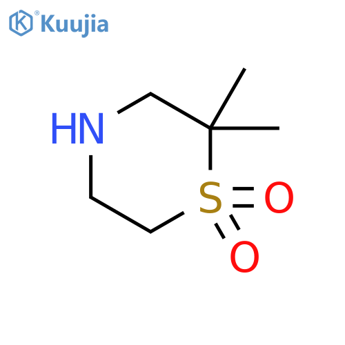 2,2-dimethyl-1λ?-thiomorpholine-1,1-dione structure