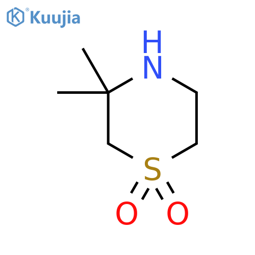 3,3-dimethyl-1λ?-thiomorpholine-1,1-dione structure