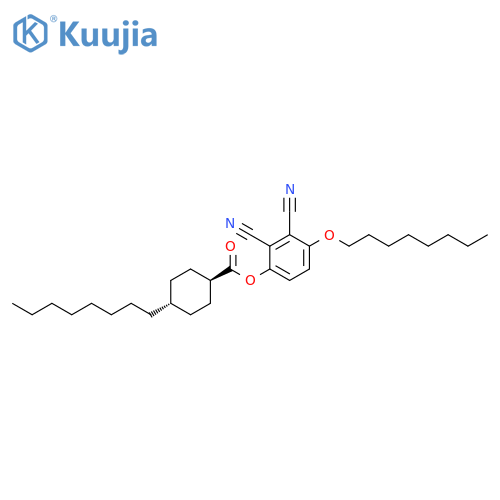 Cyclohexanecarboxylic acid, 4-octyl-, 2,3-dicyano-4-(octyloxy)phenylester, trans- structure