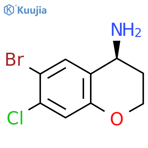 (4S)-6-BROMO-7-CHLOROCHROMANE-4-YLAMINE structure