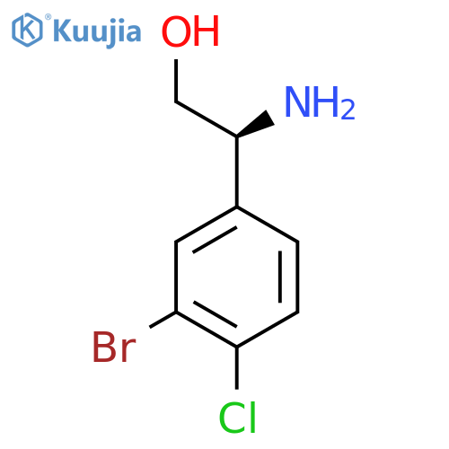 (2S)-2-amino-2-(3-bromo-4-chlorophenyl)ethan-1-ol structure