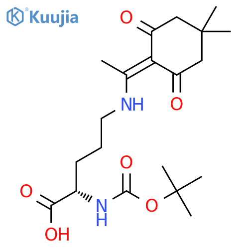 Na-Boc-Nb-1-(4,4-dimethyl-2,6-dioxocyclohex-1-ylidene)ethyl-L-ornithine structure