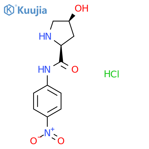 (2S,4S)-4-Hydroxy-N-(4-nitrophenyl)pyrrolidine-2-carboxamide;hydrochloride structure