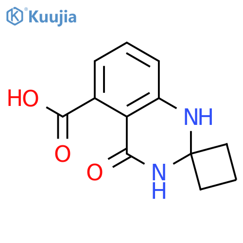 4'-Oxo-3',4'-dihydro-1'H-spiro[cyclobutane-1,2'-quinazoline]-5'-carboxylic acid structure