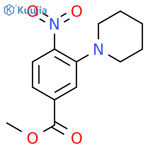 methyl 4-nitro-3-(piperidin-1-yl)benzoate structure