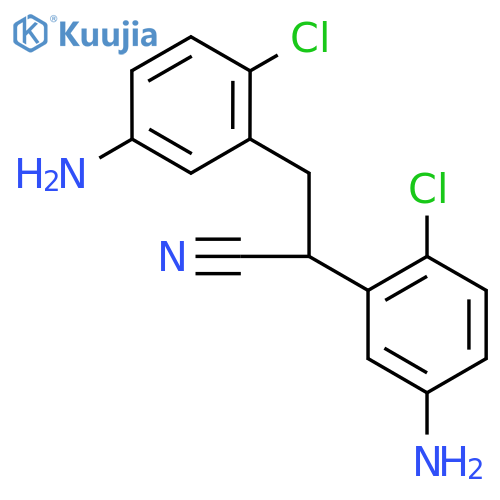 2,3-bis(5-amino-2-chlorophenyl)propanenitrile structure