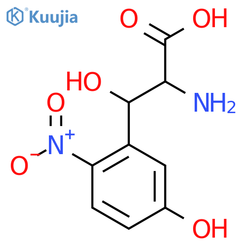 2-amino-3-hydroxy-3-(5-hydroxy-2-nitrophenyl)propanoic acid structure