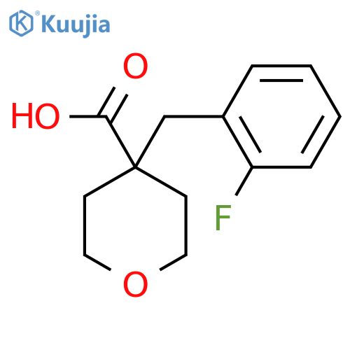 4-(2-Fluorobenzyl)tetrahydro-2H-pyran-4-carboxylic acid structure