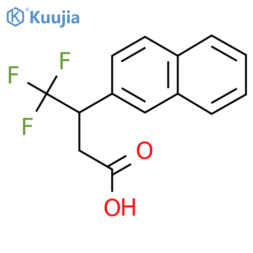 4,4,4-trifluoro-3-(naphthalen-2-yl)butanoic acid structure