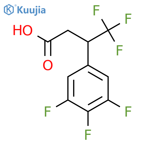 4,4,4-trifluoro-3-(3,4,5-trifluorophenyl)butanoic acid structure