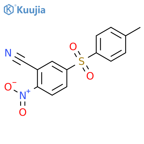 Benzonitrile, 5-[(4-methylphenyl)sulfonyl]-2-nitro- structure