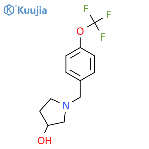 1-{[4-(trifluoromethoxy)phenyl]methyl}pyrrolidin-3-ol structure