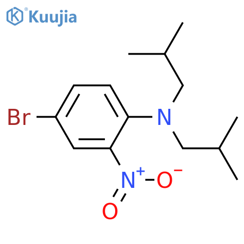 Benzenamine,4-bromo-N,N-bis(2-methylpropyl)-2-nitro- structure